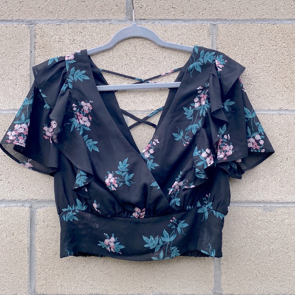 Floral Cropped Blouse